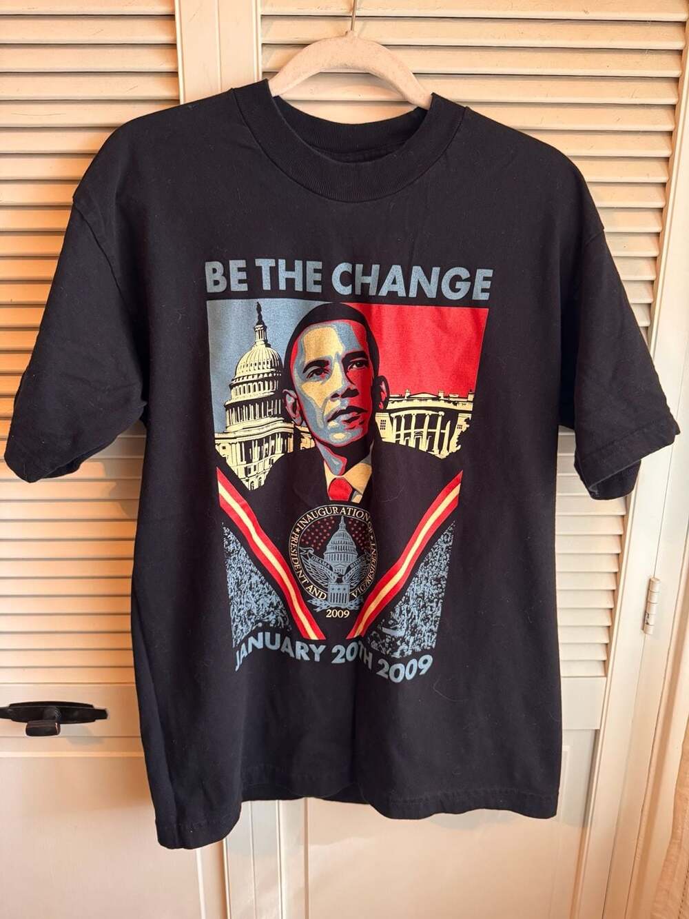 Vintage Bayside Heavy Weight Barack Obama Be The Change January 20th 2009 Inaugu